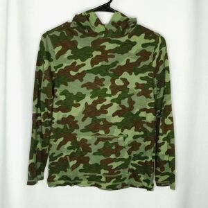 Spotted Zebra Camouflage Hoodie T-Shirt Lightweight Camo Top Youth Boys Large